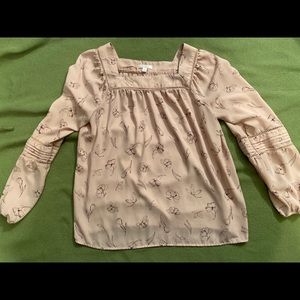Lauren Conrad pink boho blouse